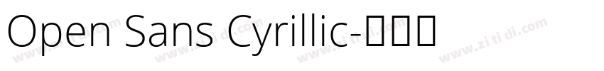 Open Sans Cyrillic字体转换
